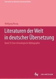 Cover von Literaturen der Welt in deutscher Übersetzung
