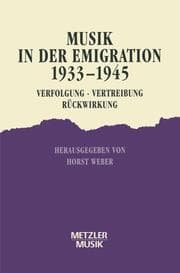 Cover von Musik in der Emigration 1933-1945