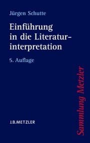 Cover von Einführung in die Literaturinterpretation