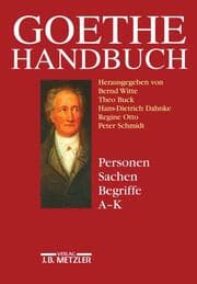 Cover von Goethe-Handbuch