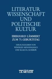 Cover von Literaturwissenschaft und politische Kultur