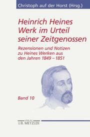 Cover von Heinrich Heines Werk im Urteil seiner Zeitgenossen 10