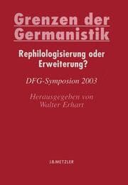 Cover von Grenzen der Germanistik