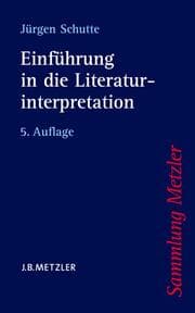 Cover von Einführung in die Literaturinterpretation
