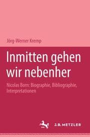 Cover von Inmitten gehen wir nebenher