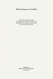 Cover von Wiederholungen im Erzählen