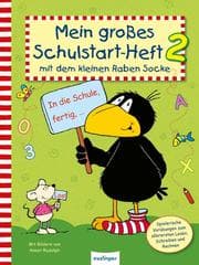 Cover von Mein großes Schulstart-Heft 2 mit dem kleinen Raben Socke
