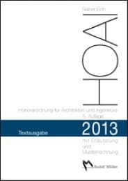 Cover von Honorarordnung für Architekten und Ingenieure/HOAI 2013
