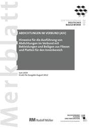 Cover von Merkblatt Abdichtungen im Verbund: 2019-08