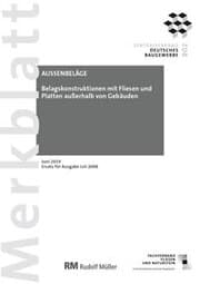 Cover von Merkblatt Außenbeläge: 2019-08