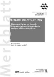 Cover von Merkblatt Reinigen, Schützen, Pflegen 2022-11