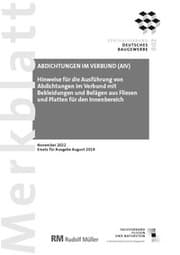 Cover von Merkblatt Abdichtungen im Verbund 2022