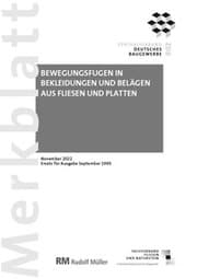 Cover von Merkblatt Bewegungsfugen 2022-11