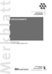Cover von Merkblatt Großformate: 2022-11