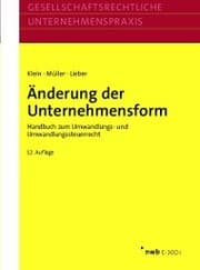 Cover von Änderung der Unternehmensform