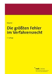Cover von Die größten Fehler im Verfahrensrecht