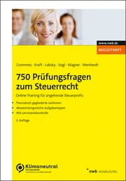 Cover von 750 Prüfungsfragen zum Steuerrecht