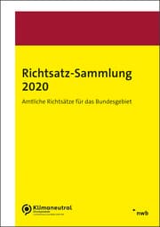 Cover von Richtsatz-Sammlung 2020