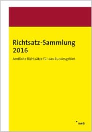 Cover von Richtsatz-Sammlung 2016