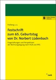 Cover von Festschrift zum 65. Geburtstag von Dr. Norbert Lüdenbach