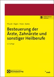 Cover von Besteuerung der Ärzte, Zahnärzte und sonstiger Heilberufe