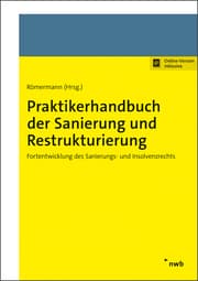 Cover von Praktikerhandbuch der Sanierung und Restrukturierung