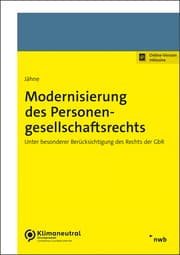 Cover von Modernisierung des Personengesellschaftsrechts