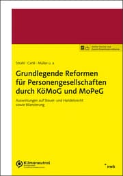 Cover von Grundlegende Reformen für Personengesellschaften durch KöMoG und MoPeG
