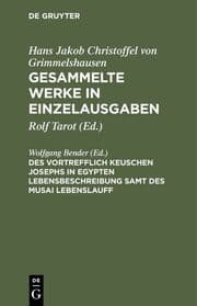 Cover von Des Vortrefflich Keuschen Josephs in Egypten Lebensbeschreibung samt des Musai Lebenslauff