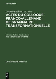 Cover von Études de syntaxe