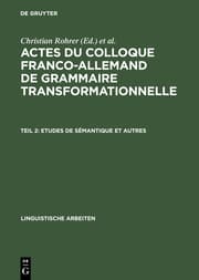 Cover von Etudes de sémantique et autres