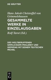 Cover von Des Weltberuffenen Simplicissimi Pralerey und Gepräng mit seinem Teutschen Michel