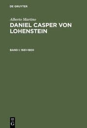 Cover von Daniel Casper Lohenstein - Geschichte seiner Rezeption 1