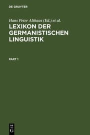 Cover von Lexikon der Germanistischen Linguistik