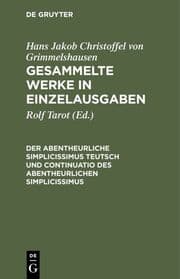 Cover von Der Abentheurliche Simplicissimus Teutsch und Continuatio des abentheurlichen Simplicissimus