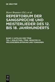 Cover von Katalog der Töne: Bd.2,1 Einleitung, Töne, Register zu Melodieüberlieferung und Tonnamen; Bd.2,2 Register zu den Tonschemata