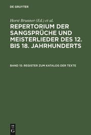Cover von Register zum Katalog der Texte