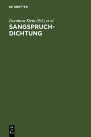 Cover von Sangspruchdichtung