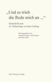 Cover von 'Und es trieb die Rede mich an...'