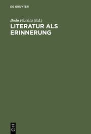 Cover von Literatur als Erinnerung
