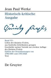 Cover von Leben des Quintus Fixlein, aus funfzehn Zettelkästen gezogen
