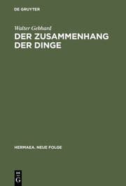 Cover von Der Zusammenhang der Dinge