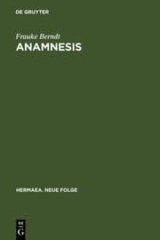 Cover von Anamnesis