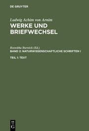 Cover von Naturwissenschaftliche Schriften I