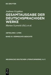 Cover von Vermischte Gedichte