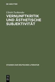 Cover von Vernunftkritik und ästhetische Subjektivität