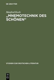Cover von 'Mnemotechnik des Schönen'