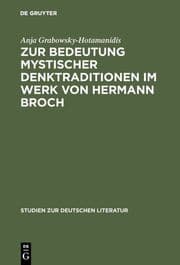 Cover von Zur Bedeutung mystischer Denktraditionen im Werk von Hermann Broch