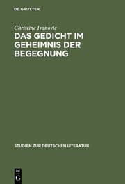 Cover von Das Gedicht im Geheimnis der Begegnung