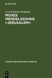 Cover von Moses Mendelssohns 'Jerusalem'